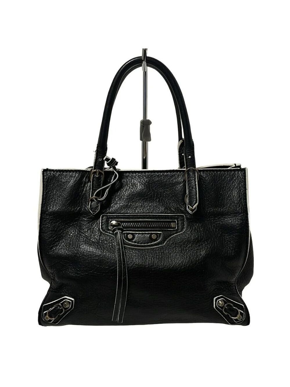 BALENCIAGA Papier Mini 305572 Black Leather - Tote Bag 596-053125